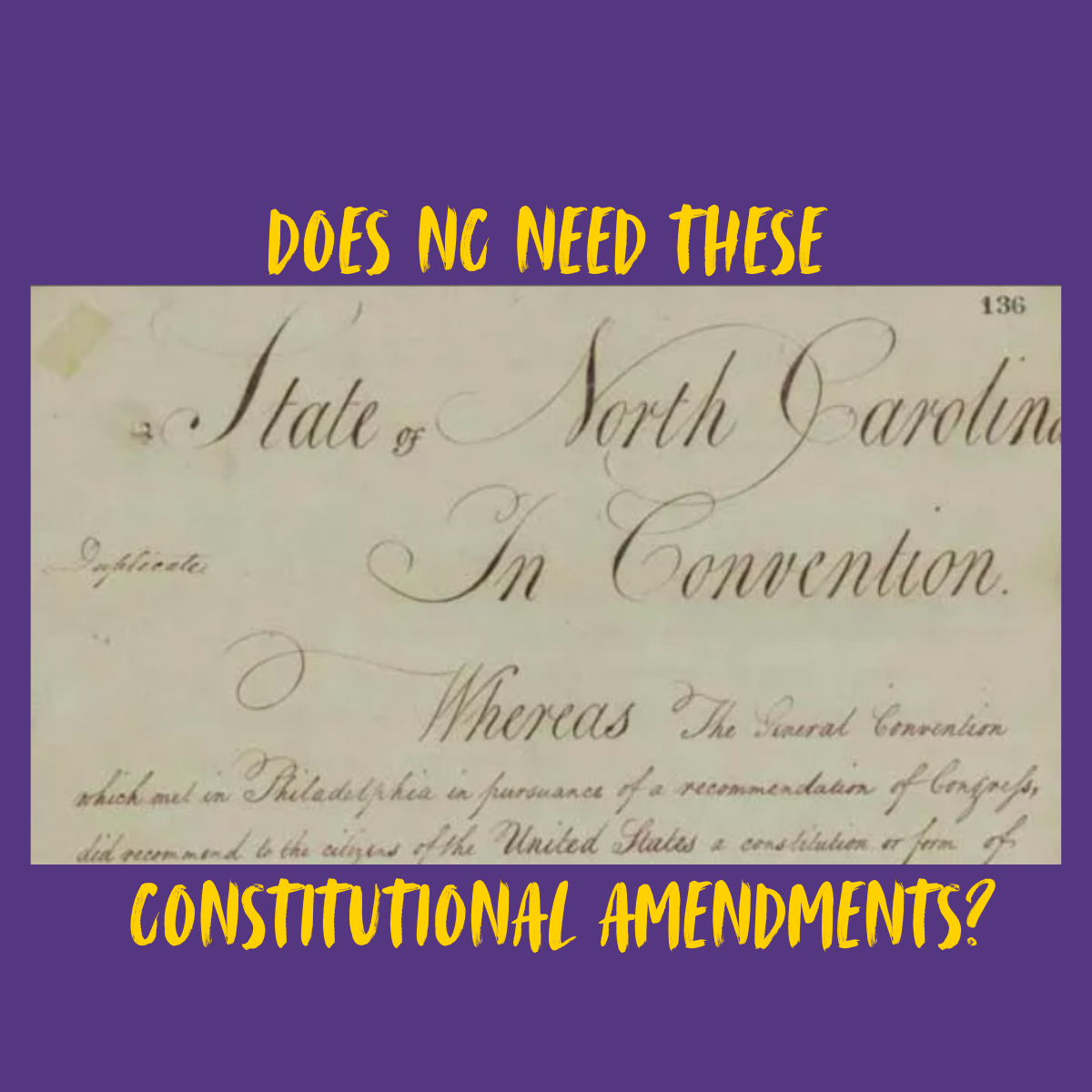 Does NC Really Need These Constitutional Amendments?